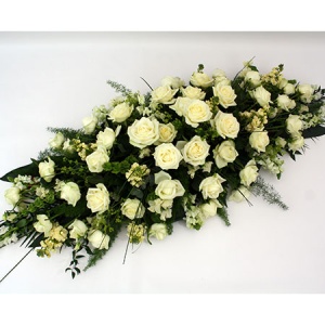 Coffin Spray includes roses with seasonal flowers & foliage Reference: SYM7